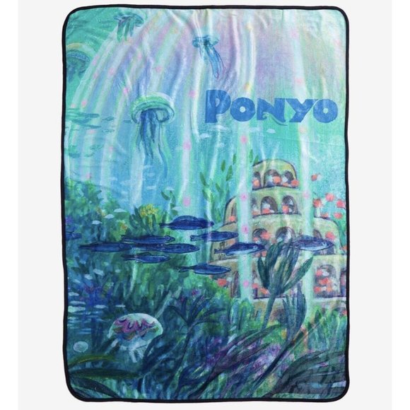 Studio Ghibli Ponyo Underwater Throw Blanket 45 x 60 Her Universe NEW